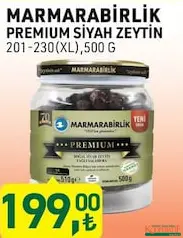 MARMARABİRLİK PREMİUM SİYAH ZEYTİN 500 G MARMARABİRLİK PREMİUM SİYAH ZEYTİN 500 G